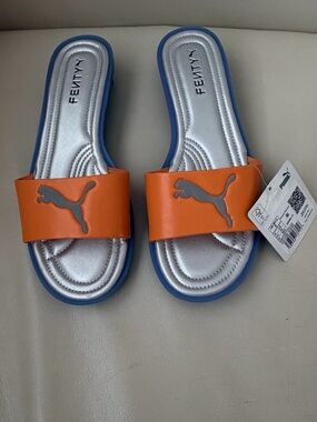 PUMA Fenty X  Chic Slide  Womens Orange Casual Sandals 40598001 Size 9